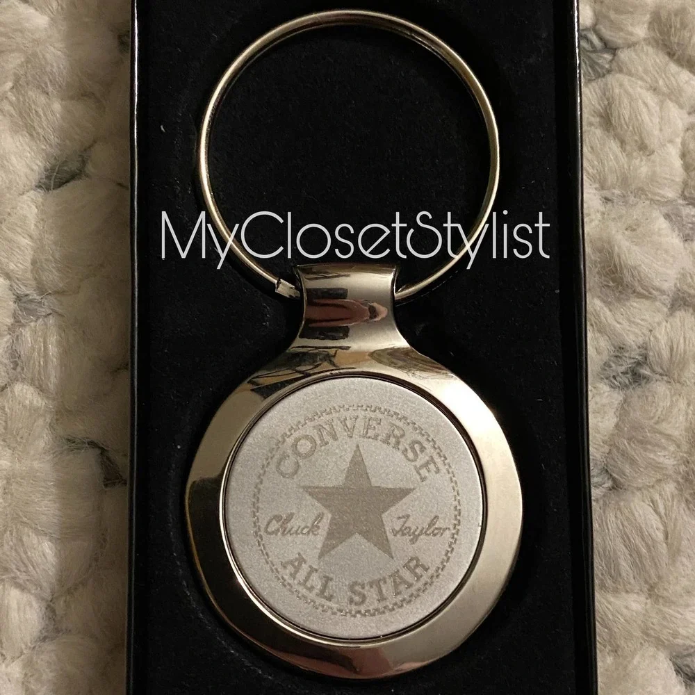 CONVERSE All Star Chrome Silver Metal Fob Keychain NEW IN BOX - Picture 4 of 5